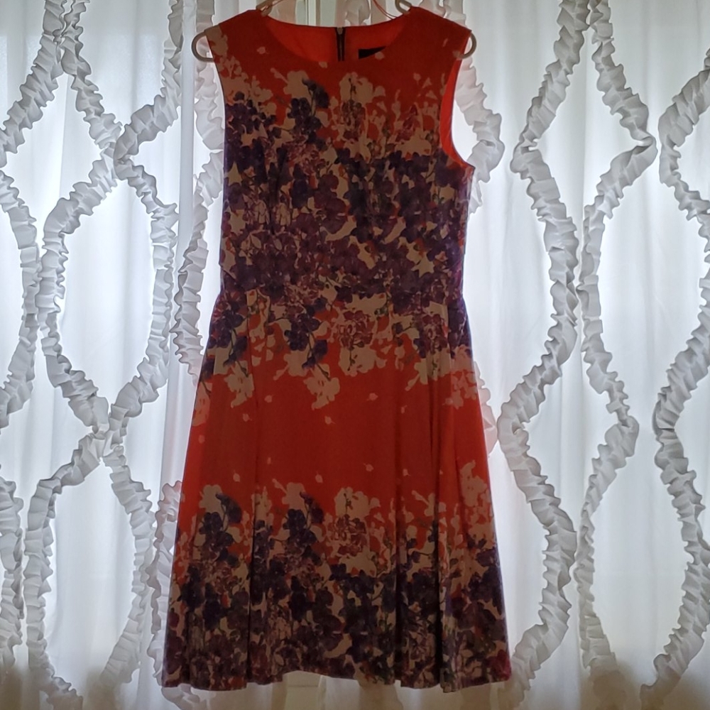 Adrianna Papell A Line Floral Dress